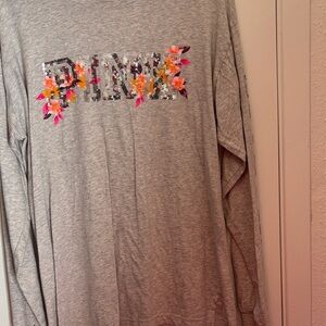 PINK Victoria's Secret Heather Gray Tee